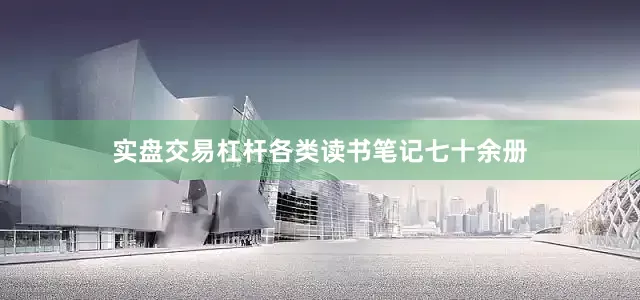 实盘交易杠杆各类读书笔记七十余册